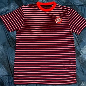 Santa Cruz Navy & Red Stripe T-Shirt